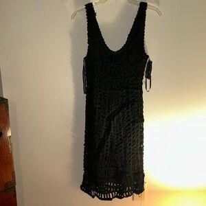 BRAND NEW evening collection étoilé black basket weave style dress